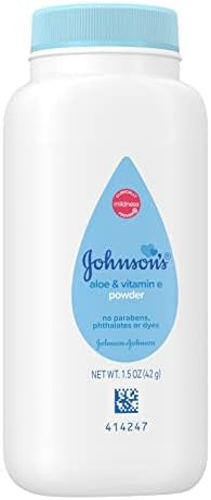 Pharmapacks Johnson'S Talc Baby Powder Soothing Aloe & Vitamin E 1.50 Oz (Pack Of 5)