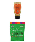 Bundle - Wedderspoon Raw Premium Manuka Honey KFactor 16 Squeeze Bottle (12 Oz) and Manuka Honey Lollipops (24 Count)