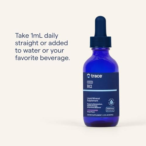 Trace Minerals Liquid Ionic B12 1000 mcg Supplement 2 Ounce