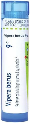 Boiron Vipera Berus 9C For Painful Legs Improved By Elevation 80 Pellets