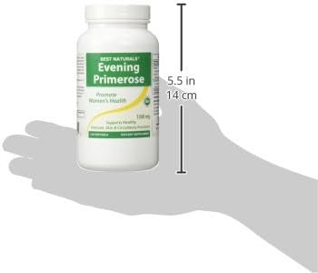 Best Naturals Evening Primrose Oil 1300 mg 120 Softgels - Made from Non-GMO Hexane Cold Pressed Oil