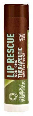 Desert Essence Lip Rescue Moisturizing, Ultra Hydrating, and Therapeutics Bundle - .15 Ounce Each - Vitamin E - Jojoba Oil - Aloe Vera - Relief & Softness
