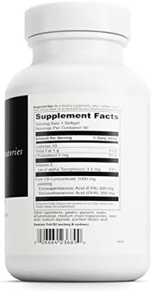 Davinci Labs Omega3 1000 Dietary Supplement To Maintain Already Normal Cholesterol Levels And Support Immune System Hair And Skin Gluten 90 Enteric Coated Softgels