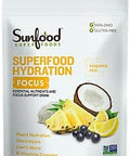 Sunfood Superfoods Hydration Electrolyte Powder Drink Mix | 8 Oz. Bag 20 Servings | Coconut Water Pink Himalayan Salt Lemon & Pineapple Juice Mix | Lion'S Mane & B-Vitamin Complex
