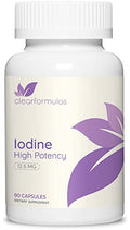 Clear Formulas High Potency Potassium Iodine Supplement - Potassium Iodide Usp And Free Iodine Capsules 12.5Mg Precise Dosage Blend - Capsule Alternative To Lugol'S Supplement For Thyroid Energy & Immunity (3 Month)