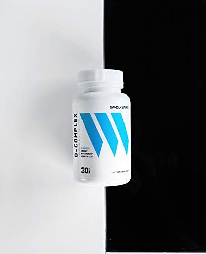 Swolverine BVitamin Complex BComplex Including B12 B1 B2 B3 B5 B6 B7 B9 Folic Acid Choline Inositol and Biotin Supports Stress Energy and Healthy Immune System (30 Servings)