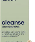 her own Cleanse Gentle Detox Supports Healthy Gut Ocean Algae Cleanse Prebiotic Probiotic Blend Cleansing Herbal Blend Gluten and Soy Free Vega Multicolor