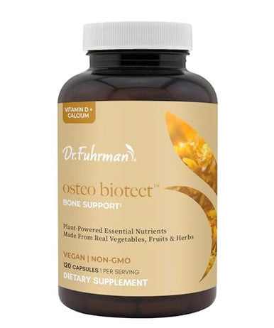Dr Fuhrman Osteo Biotect Organic Calcium Bone Health Supplement With Vegan Vitamin D3 120 Capsules 800Mg