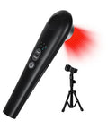 Figerm Cold Laser Therapy Device For Pain Relief Infrared Red Light Therapy Devices For Knee Neck Joint And Muscle With 808Nm & 650Nm 3 Power Mode/ 4 Timer Handheld Black