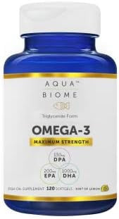 Enzymedica Aqua Biome Fish Oil Maximum Strength 120 Count