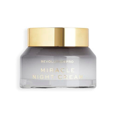 Revolution Beauty London Revolution Pro Miracle Night Cream Overnight Face Cream Helps To Smooth & Plump Skin With Retinol & Vitamin E 1.69 Oz