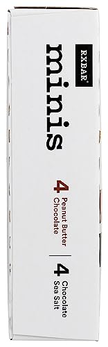 Rxbar Protein Bar Minis Peanut Butter Chocolate Chocolate Sea Salt Kosher Gluten Free 8 Count 7.36 Ounce (Pack Of 6)