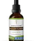 Secrets of the Tribe Mullein Flower Tincture Alcohol Extract, High-Potency Herbal Drops, Tincture Made from Mullein (Verbascum Densiflorum) Dried Flower 2 oz