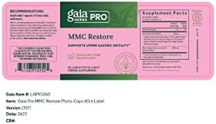 Gaia Herbs Pro Mmc Restore Digestive Health Supplement For Upper Gastric Motility Contains Fennel Seed Turmeric Root Gentian Root & Magnolia Bark 60 Liquid Phytocaps (60 Servings)