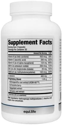 Equilife - Daily Thyroid Support, Thyroid Supplement, Promotes Stress Relief, Contains Zinc, Copper, Vitamin A, & Selenium, Rich In Antioxidants, Gluten-Free, Nut-Free, Non-Gmo (120 Capsules)