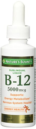 Nature's Bounty B-12 5000 Mcg Sublingual Liquid Energy Health ( ) 2 Oz Pack Of 5