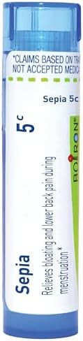 Boiron Sepia 5C For Bloating & Lower Back Pain During Menstruation 80 Pellets