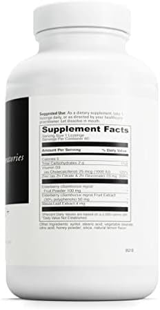 Davinci Labs Zinc Lozenge + Elderberry Supplement To Support Immune System Healthy Lungs & Throat Tissues With Vitamin D3 Zinc Elderberry & More Lemon Flavor 60 Lozenges
