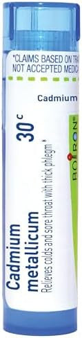 Boiron Cadmium Metallicum 30C For Colds & Sore Throats With Phlegm 80 Pellets