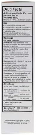 Fleet Laxative Mineral Oil Enema For Constipation 4.5 Fl Oz Bottle (4 Pack)