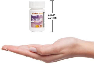 HealthA2Z Gas Relief Simethicone 180mg | Relieves from Stomach Discomfort and Gas | Anti Flatulence | Relieves Gas Fast