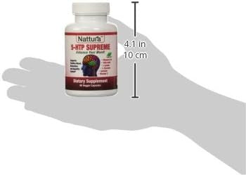 Nattura 5-HTP Supreme - for Positive Mood Relaxation and Appetite Control - with 5-HTP L-Tyrosine L-Lysine Vitamin B6 Folate (Folic Acid) Vitamin C (Ascorbic Acid) Calcium - 90 Capsules