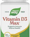 NatureS Way Vitamin D3 Max Supports Healthy Bones And Teeth Supports Immune Health 125Mcg Per Serving 240 Softgels
