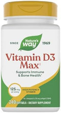 NatureS Way Vitamin D3 Max Supports Healthy Bones And Teeth Supports Immune Health 125Mcg Per Serving 240 Softgels