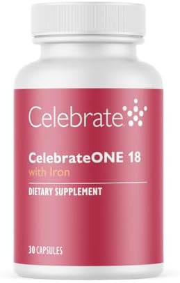 Celebrate Vitamins CelebrateONE 18 Multivitamin with Iron and Balance Probiotic + Prebiotic Capsules Bundle Bariatric Vitamins for PostGastric Bypass and Sleeve Gastrectomy Essential Digestive and Nu