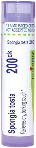 Boiron Spongia Tosta 200 Ck Homeopathic Medicine For Croupy Cough 80 Pellets