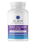 Dr. Emil Nutrition Multi Collagen - Hydrolyzed Collagen Supplement - Types I Ii Iii V & X - Hair Skin Nails & Joint Support - Non-Gmo & Dairy-Free 90 Capsules