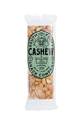South 40 Snacks Pistachio and Cashew Bars, Extra Crunchy Nut Snack Bar, Simple Ingredients, Honey and Sugar, Unique Delicious Healthy Nut Clusters(40g Bar, Pack of 12)