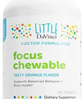 Davinci Labs Focus Chewable Supplement To Support Behavior Brain Health And Immune Health For Kids With Vitamin B6 Folate Vitamin B12 And More Orange Flavor Sugar 90 Tablets