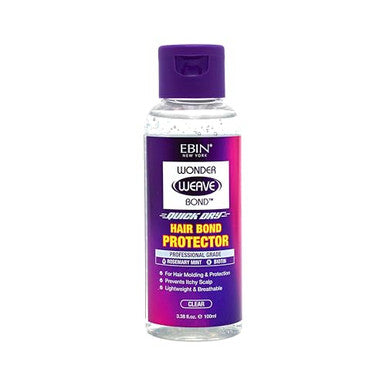 Ebin York Wonder Weave Bond Hair Protector (Clear) 8.5 Fl Oz Quick Dry Protective Shield For Quick Weave Lightweight Rosemary Mint & Biotin Infused Breathable Formula
