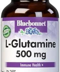 Bluebonnet Nutrition Lglutamine 500Mg Supports Immune Function Nitrogen Transporter Soy & Gluten Nongmo Kosher Vegan 50 Vegetable Capsules White 50 Count
