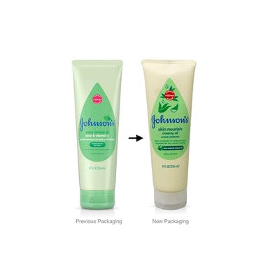 Johnson'S Baby Creamy Oil Aloe & Vitamin E (236 Ml) 8 Fl Oz.