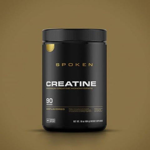 Spoken Nutrition Creatine Monohydrate Build Lean Muscle Mass And Improve Recovery Unflavored Powder 90 Servings Strength & Performance Support
