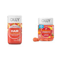 Olly Ultra Strength Hair Softgels Supports Hair Health Biotin Keratin & Probiotic Prebiotic Gummy Digestive Support And Gut Health