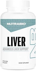 Nutrabio Liver Supplement Advanced Liver Support With Milk Thistle Glutathione Tudca Antioxidant Detox & Cleanse 90 Capsules