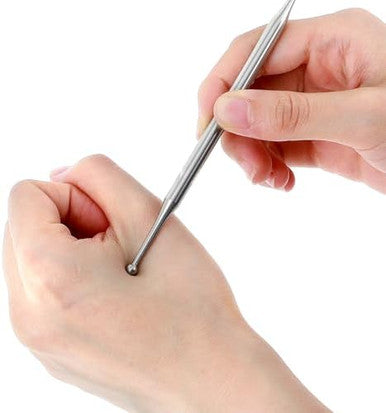 Ymapinc Acupuncture Pens Reflexology Tools For Face Body Muscle Relax Trigger Point Massage Fascia Tool Pressure Release For Feet Legs Arms Shoulders Neck Back - Stainless Steel