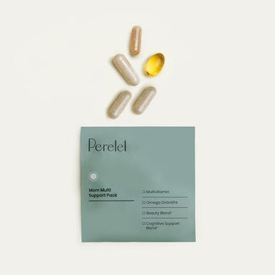 Perelel Mom Multi Support Pack, Postnatal Vitamins For Women With Omega 3 Dha, Iron, Collagen, & Vitamin B12 To Support Postpartum Health, Soy & Gluten , Non Gmo, 30 Daily Pill Packs