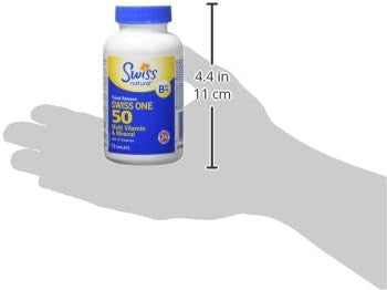 Swiss Natural Timed Release Swiss One 50 | All in One Multi Vitamin & Mineral with B Vitamins | Daily Maintenance for Overall Health | No Additives | 72 Caplets
