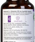 Bluebonnet Nutrition Lglutamine 500Mg Supports Immune Function Nitrogen Transporter Soy Gluten Nongmo Kosher Vegan 100 Vegetable Capsules 100 Servings