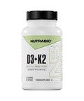 Nutrabio Vitamin D3 K2 5000 Iu D3 As Cholecalciferol With Vitamin K2 As Mena-Q Mk7 (180Mcg) Support Bone And Heart Health Non-Gmo Gluten Free Lactose Free 60 Vegetable Capsules