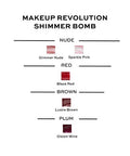 Revolution Beauty London Shimmer Bomb Lip Gloss Lip Tint Infused With Vitamin E Shimmery Finish Comes In 6 Colors Sparkle