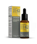 TALYA Vitamin D3 and K2 Liquid Vitamin D3 with K2 Drops 1000 IU Immune Support Helps Support Strong Bones and Healthy Heart NonGMO Vegan 60 Servings 0.34 fl.oz