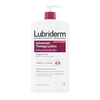 Lubriderm Advanced Therapy Moisturizing Lotion With Vitamins E And B5 Deep Hydration For Extra Dry Skin Non-Greasy Formula 24 Fl. Oz (Pack Of 3)