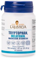 Ana MaraA Lajusticia Tryptophan With Magnesium + Vit B6 & Melatonin. Induces Sleep And Improves Sleep Quality. Study Support. Supplement By Ana Maria Lajusticia. 60 Tablets