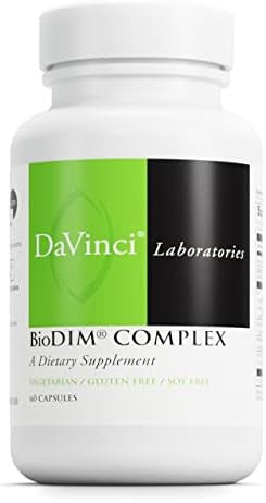 Davinci Labs Biodim Complex Hormone Support Supplement With Vitamin D3 Dim Green Tea Extract Vitamin E Calcium Hmrlignan & Transresveratrol 60 Capsules (30 Capsules)