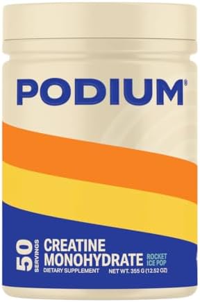 Podium Nutrition Creatine Monohydrate 50 Servings Rocket Ice Pop Boost Athletic Performance